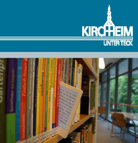 Flyer Online-Bibliothek Stadt Kirchheim
